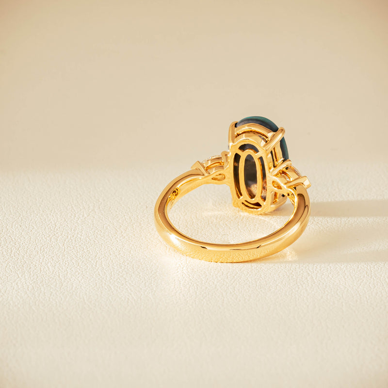 18ct Yellow Gold 2.65ct Opal & Diamond Ayla Ring - Ring - Walker & Hall
