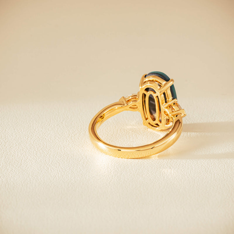 18ct Yellow Gold 2.65ct Opal & Diamond Ayla Ring - Ring - Walker & Hall