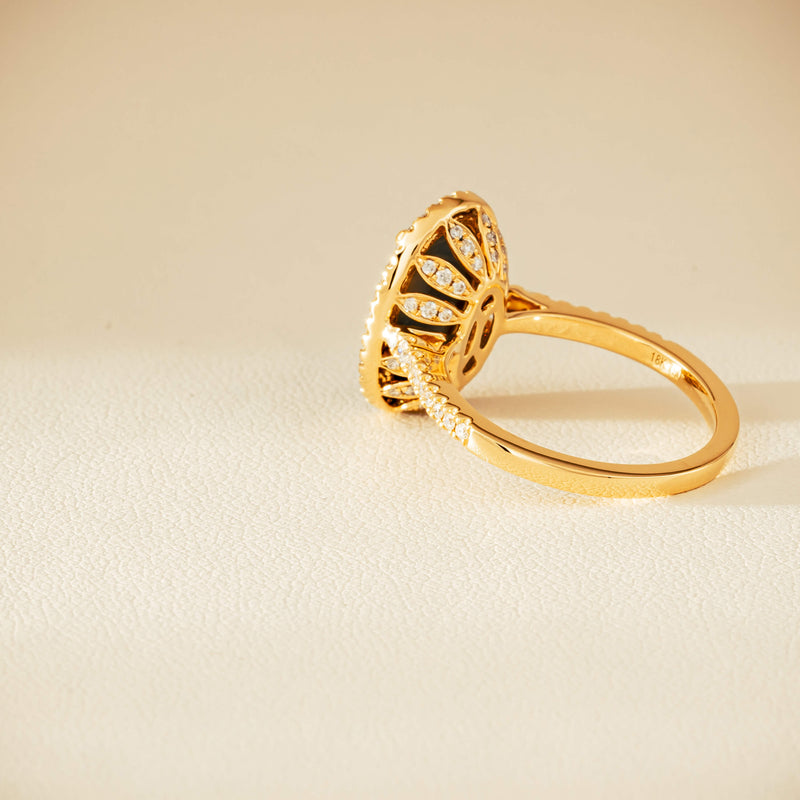 18ct Yellow Gold 1.48ct Opal & Diamond Sierra Ring - Ring - Walker & Hall