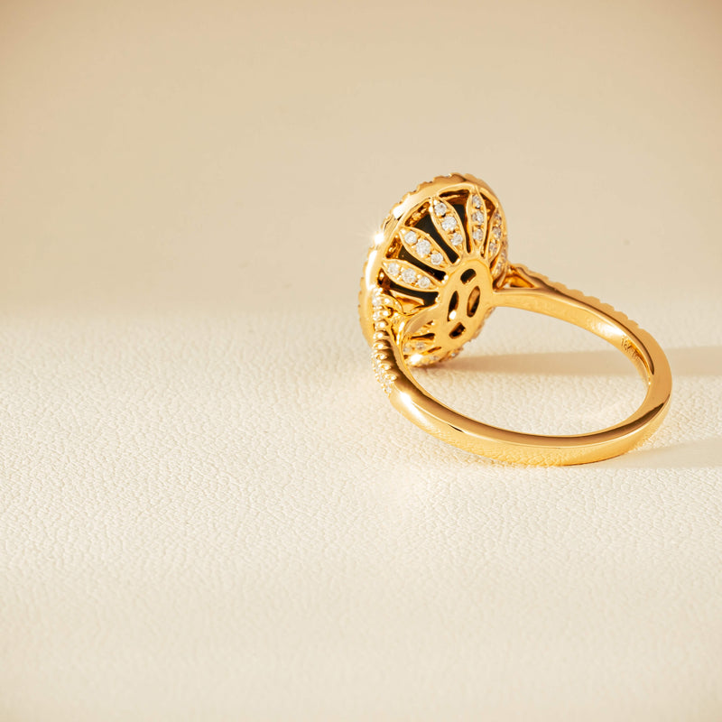 18ct Yellow Gold 1.48ct Opal & Diamond Sierra Ring - Ring - Walker & Hall