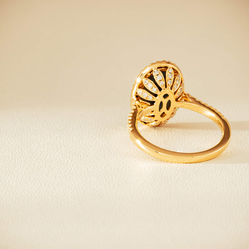 18ct Yellow Gold 1.48ct Opal & Diamond Sierra Ring - Ring - Walker & Hall