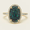 18ct Yellow Gold 1.48ct Opal & Diamond Sierra Ring - Ring - Walker & Hall
