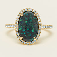 18ct Yellow Gold 1.48ct Opal & Diamond Sierra Ring - Ring - Walker & Hall