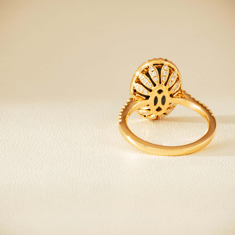 18ct Yellow Gold 1.48ct Opal & Diamond Sierra Ring - Ring - Walker & Hall