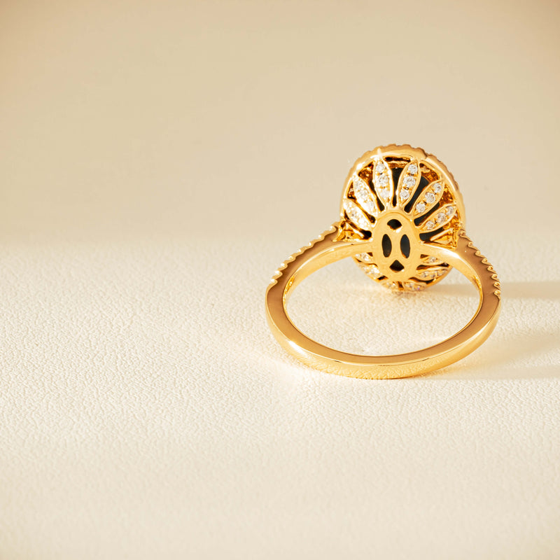 18ct Yellow Gold 1.48ct Opal & Diamond Sierra Ring - Ring - Walker & Hall