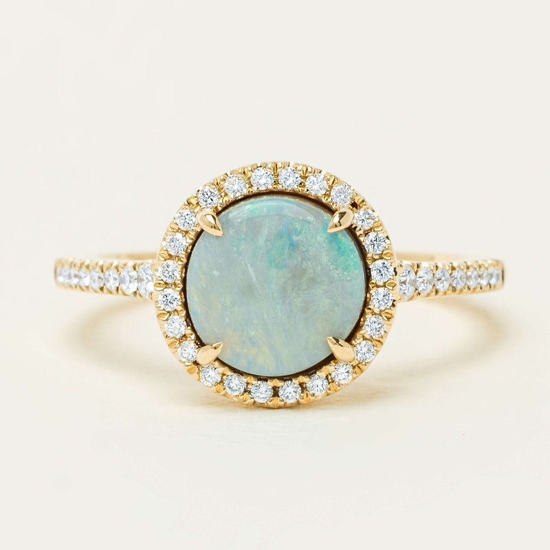18ct Yellow Gold 1.76ct Opal & Diamond Sierra Ring - Ring - Walker & Hall