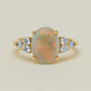 18ct Yellow Gold 2.10ct Opal & Diamond Oriana Ring - Ring - Walker & Hall