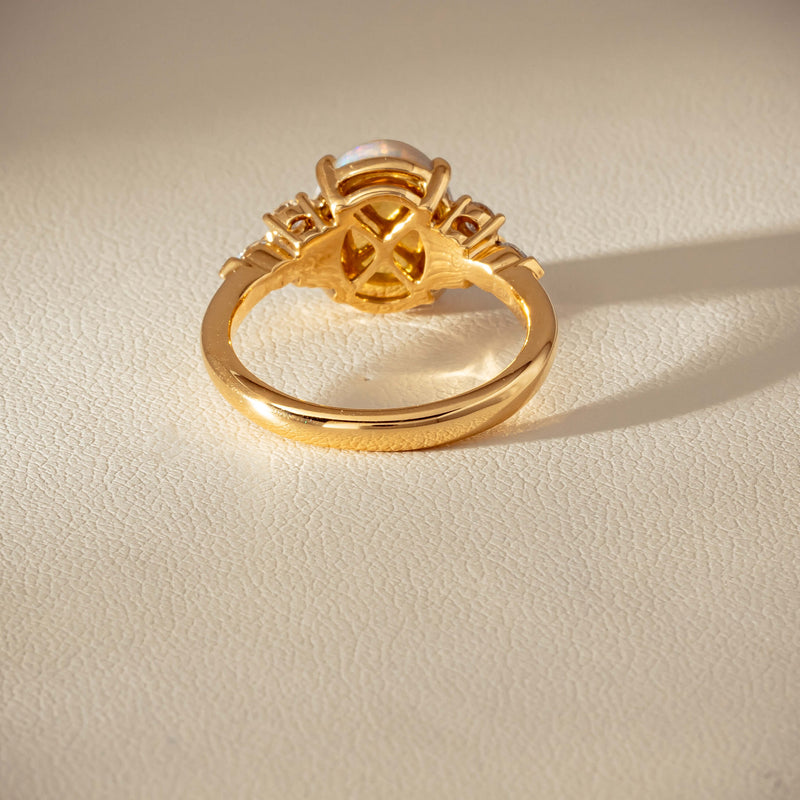 18ct Yellow Gold 2.10ct Opal & Diamond Oriana Ring - Ring - Walker & Hall