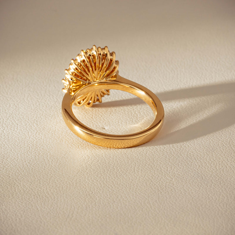 18ct Yellow Gold 1.70ct Opal & Diamond Belle Ring - Ring - Walker & Hall