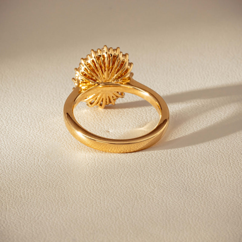 18ct Yellow Gold 1.70ct Opal & Diamond Belle Ring - Ring - Walker & Hall