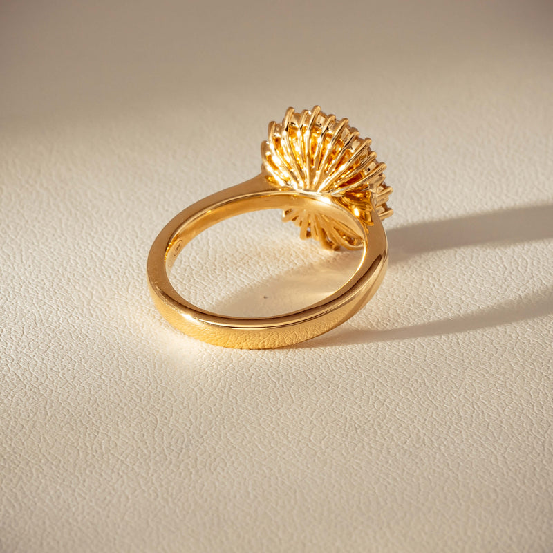 18ct Yellow Gold 1.70ct Opal & Diamond Belle Ring - Ring - Walker & Hall