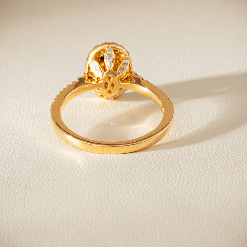 18ct Yellow Gold 1.21ct Opal & Diamond Mini Sierra Ring - Ring - Walker & Hall