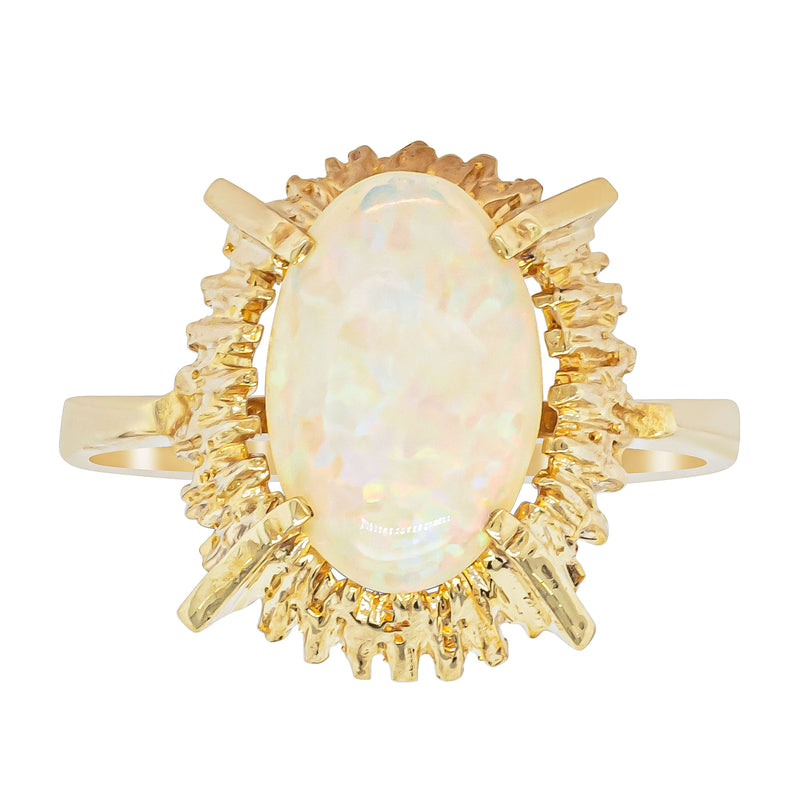 Vintage 9ct Yellow Gold 1.30ct Opal Dress Ring - Ring - Walker & Hall