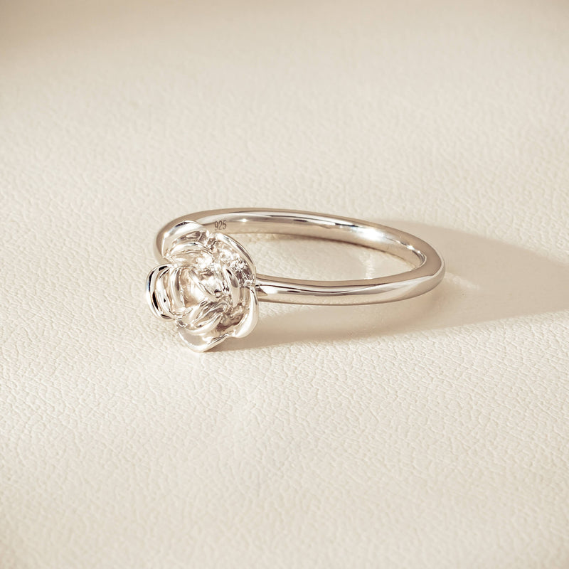 Sterling Silver Albertine Rose Ring - Ring - Walker & Hall