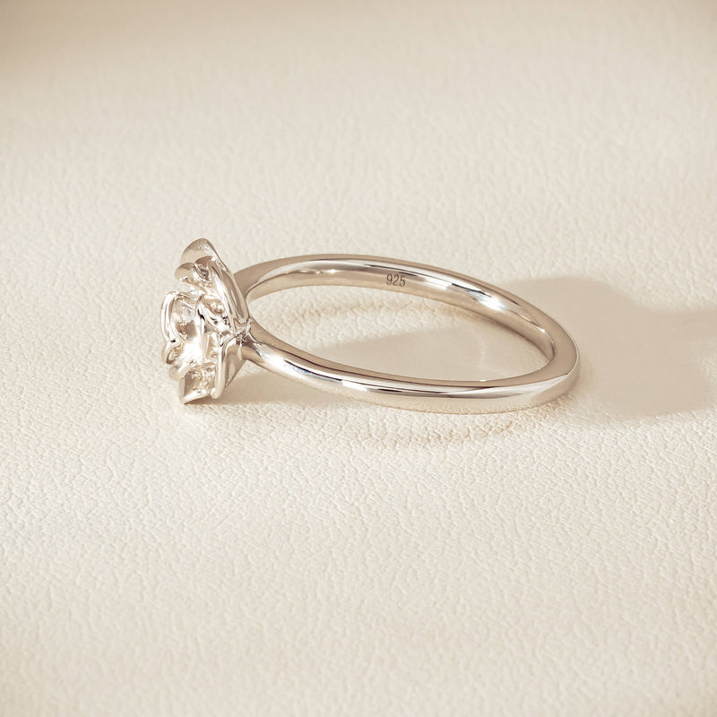 Sterling Silver Albertine Rose Ring - Ring - Walker & Hall