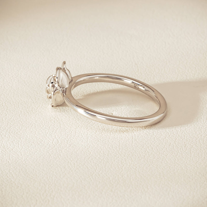 Sterling Silver Albertine Rose Ring - Ring - Walker & Hall