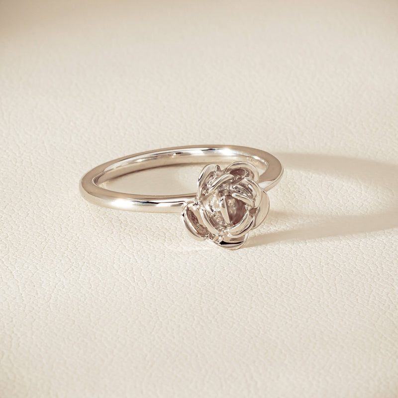 Sterling Silver Albertine Rose Ring - Ring - Walker & Hall