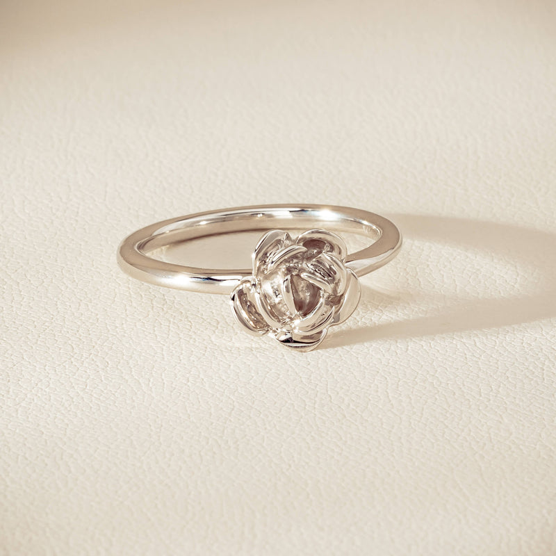 Sterling Silver Albertine Rose Ring - Ring - Walker & Hall