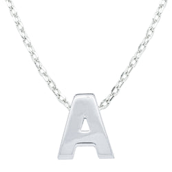 Sterling Silver Noted Letter - Necklace - Walker & Hall