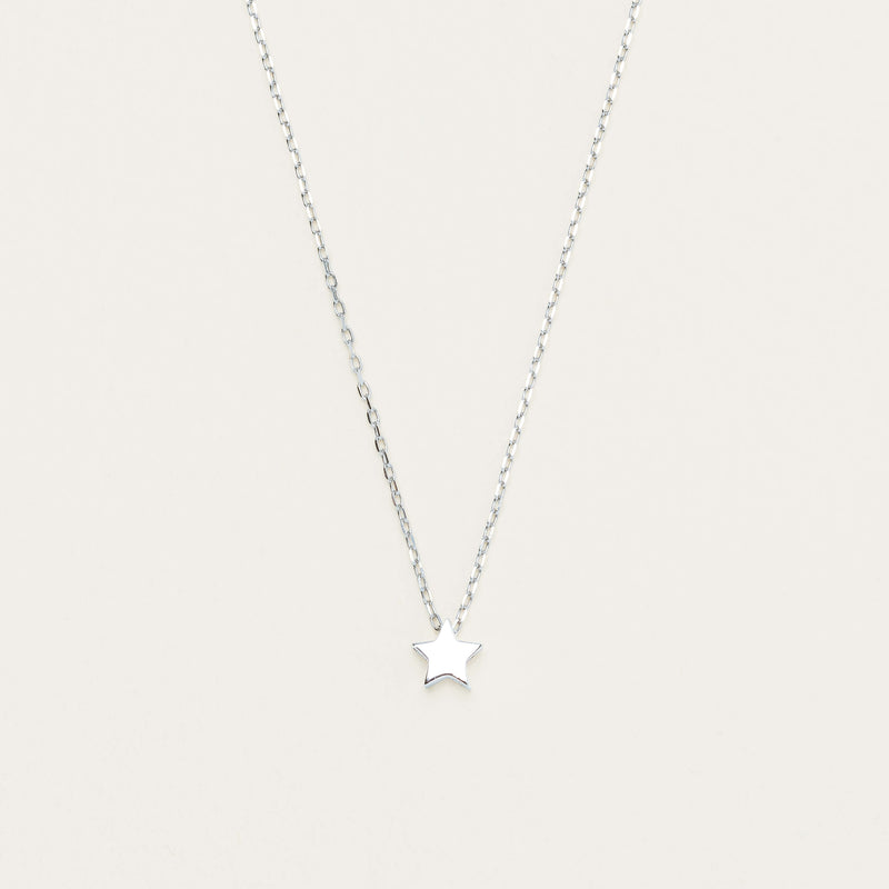 Sterling Silver Noted Letter Necklace (Pendant + Chain) - Necklace - Walker & Hall