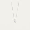 Sterling Silver Noted Letter Necklace (Pendant + Chain) - Necklace - Walker & Hall