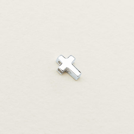 Sterling Silver Noted Cross Charm - Charm - Walker & Hall