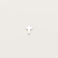 Sterling Silver Noted Cross Charm - Charm - Walker & Hall
