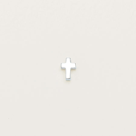 Sterling Silver Noted Cross Charm - Charm - Walker & Hall