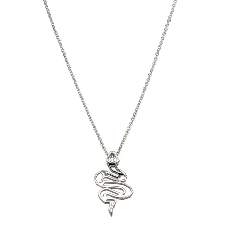 Sterling Silver Year Of The Snake Pendant-Necklace-Walker & Hall