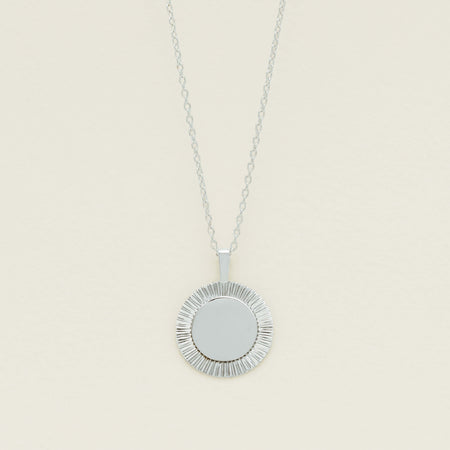 Sterling Silver Reflections Medallion Pendant - Necklace - Walker & Hall