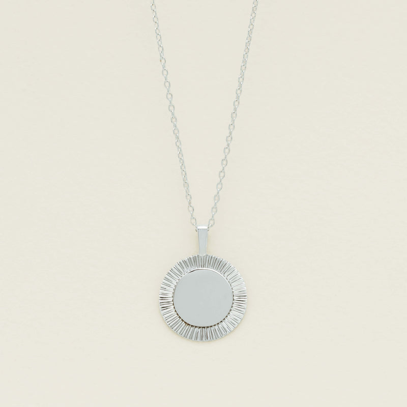 Sterling Silver Reflections Medallion Pendant - Necklace - Walker & Hall