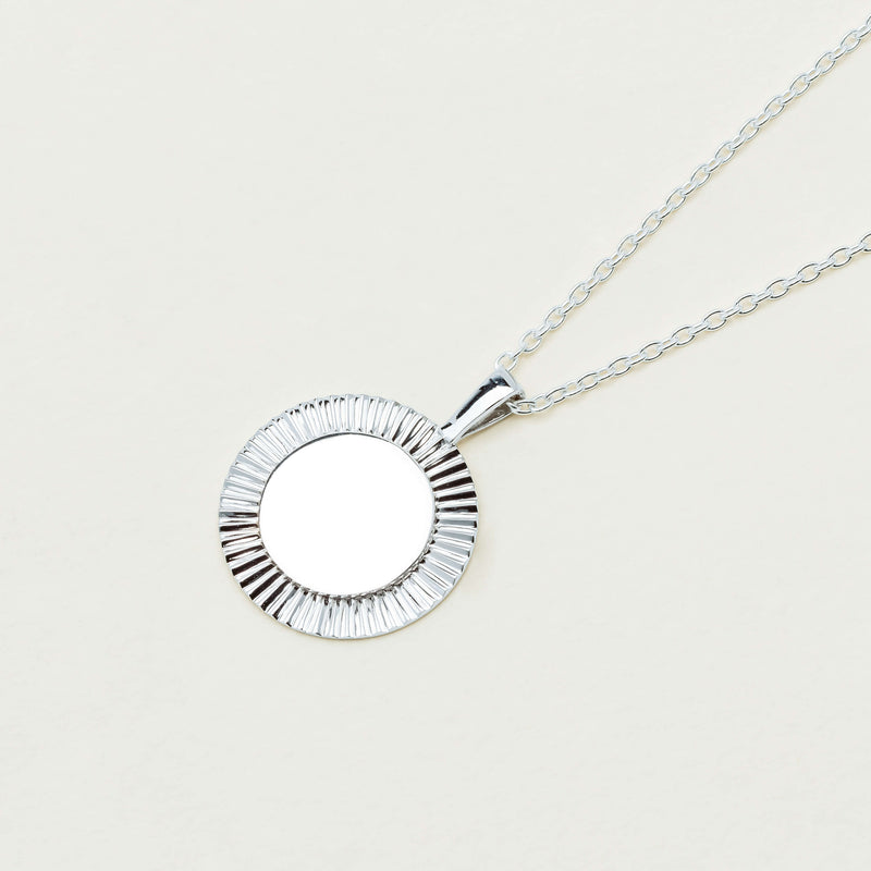 Sterling Silver Reflections Medallion Pendant - Necklace - Walker & Hall