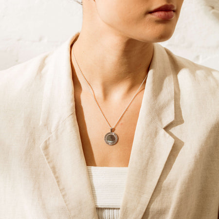 Sterling Silver Reflections Medallion Pendant - Necklace - Walker & Hall