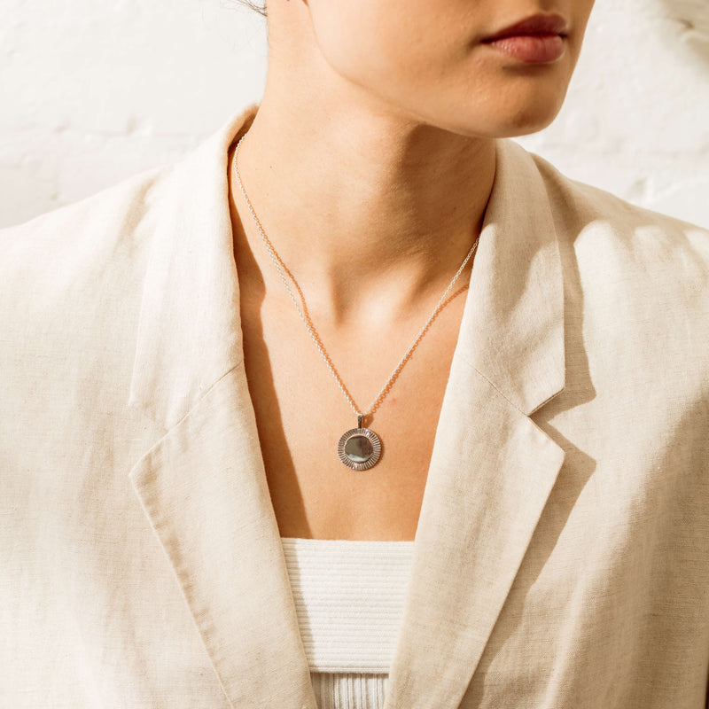 Sterling Silver Reflections Medallion Pendant - Necklace - Walker & Hall