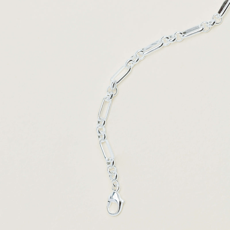 Sterling Silver Belcher Figaro Bracelet - Bracelet - Walker & Hall