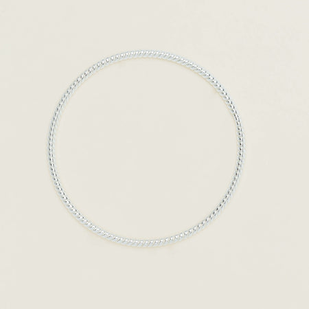 Sterling Silver Twine Bangle - Bracelet - Walker & Hall