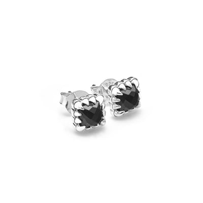 Stolen Girlfriends Club Mini Claw Earrings - Silver & Onyx-Earrings-Walker & Hall