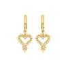 Zoe & Morgan Mini Gypsy Heart Earrings - Gold Vermeil - Earrings - Walker & Hall