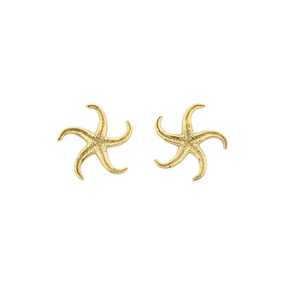 Zoe & Morgan Starfish Stud Earrings - Gold Vermeil - Earrings - Walker & Hall