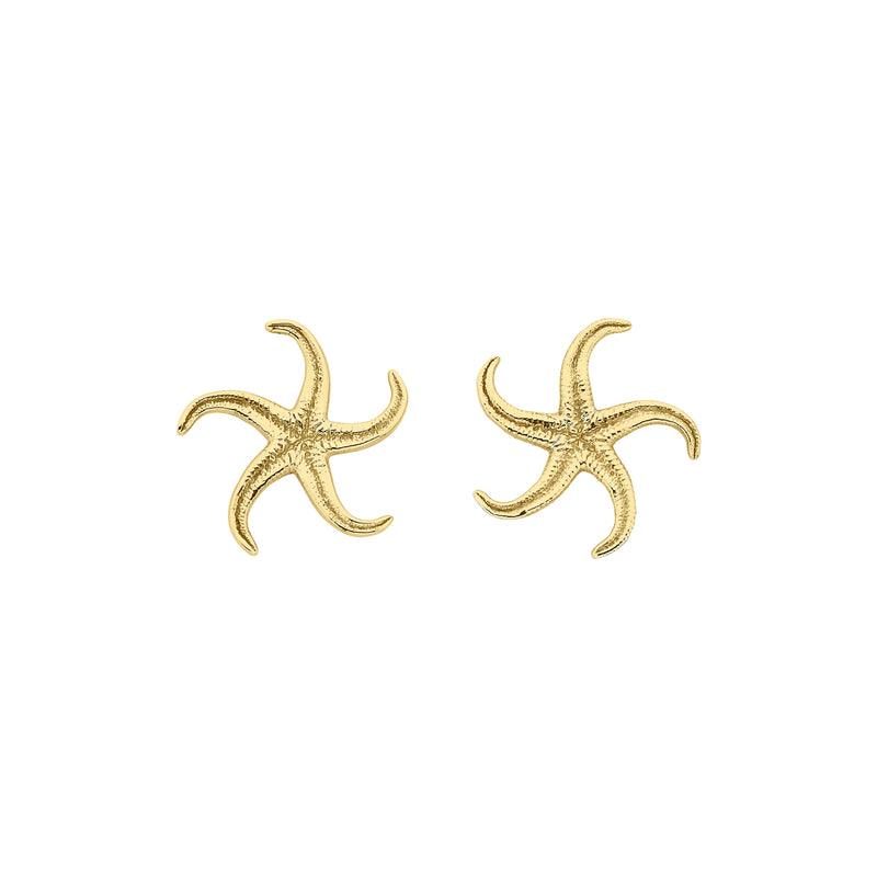 Zoe & Morgan Starfish Stud Earrings - Gold Vermeil - Earrings - Walker & Hall