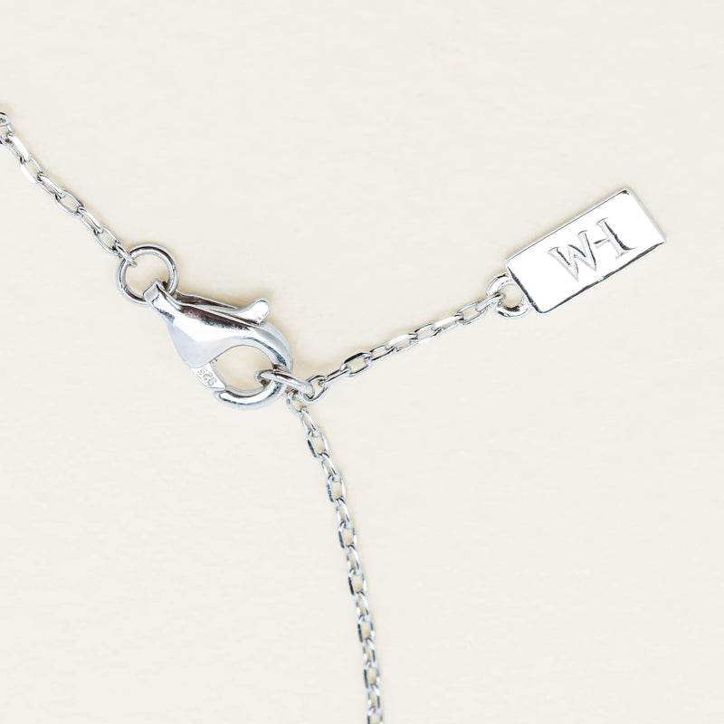 Sterling Silver Noted Letter Necklace (Pendant + Chain) - Necklace - Walker & Hall