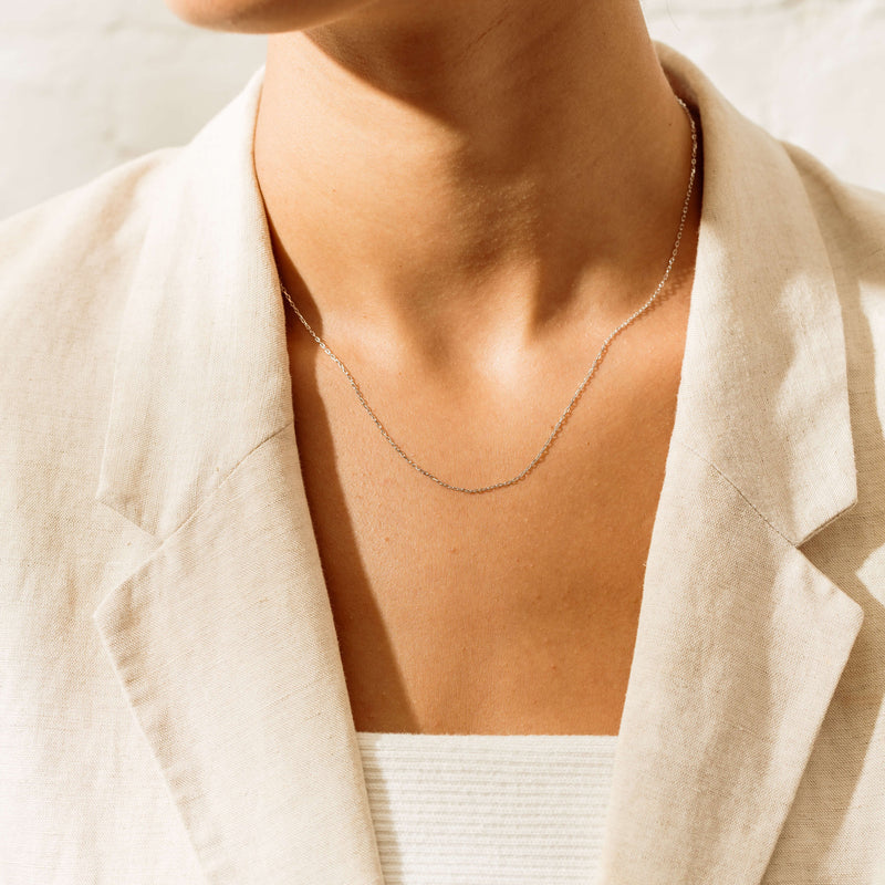 Sterling Silver Noted Chain (Chain Only) - Necklace - Walker & Hall