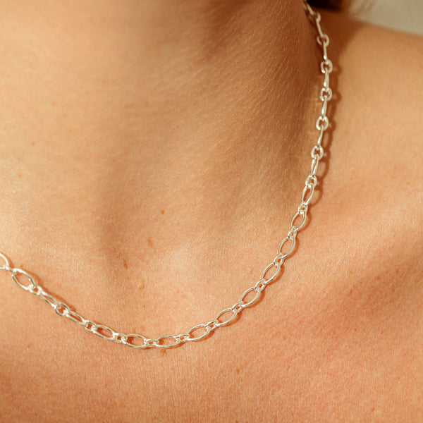 Sterling Silver Figaro Chain - Necklace - Walker & Hall