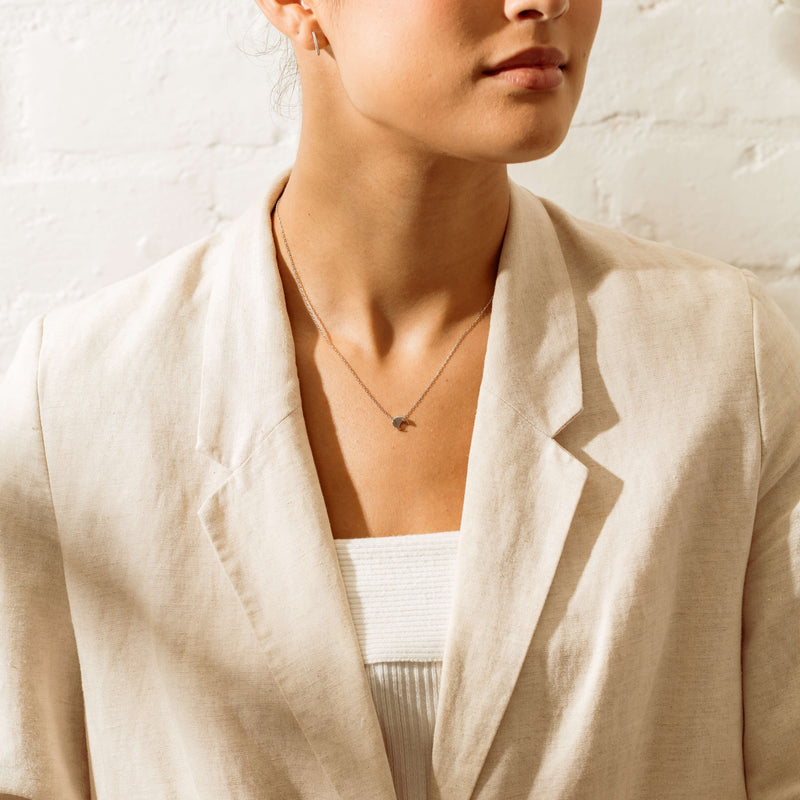 Sterling Silver Noted Kiwi Charm - Necklace - Walker & Hall