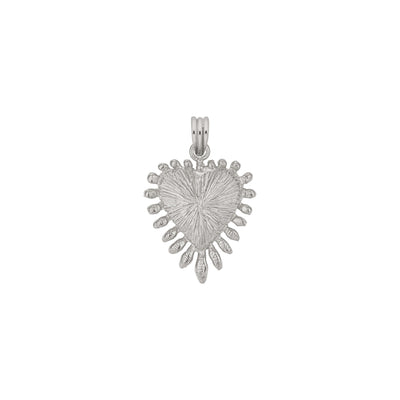 Zoe & Morgan Heart Rays Charm - Sterling Silver - Charm - Walker & Hall