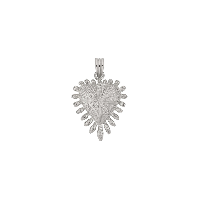 Zoe & Morgan Heart Rays Charm - Sterling Silver - Charm - Walker & Hall