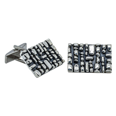 Vintage Sterling Silver Minturn Retro Cufflinks - Cufflinks - Walker & Hall
