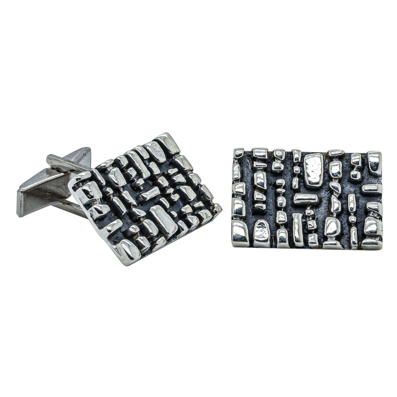 Vintage Sterling Silver Minturn Retro Cufflinks - Cufflinks - Walker & Hall