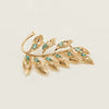 Deja Vu 9ct Yellow Gold 1.20ct Emerald Frond Brooch - Brooch - Walker & Hall