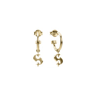 Stolen Girlfriends Club Hidden Hearts Anchor Earrings - Gold Plated - Earrings - Walker & Hall
